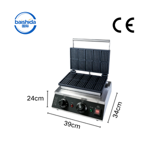 Gaufrier électrique mini certifié CE Baishida, grille carrée classique, puissance 1,5 kW, 10 gaufres par lot, usage domestique et hôtelier - Product Image 2