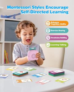 Tarjetas de Memoria Interactivas Bilingües en Español e Inglés para Niños Mayores de 2 Años, Herramientas de Terapia del Habla, 512 Palabras, Montessori - Product Image 3