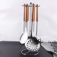 Nouveautés 2026 : Ustensile de cuisine avec manche en bois, accessoires de cuisine écologiques et sûrs pour les aliments
