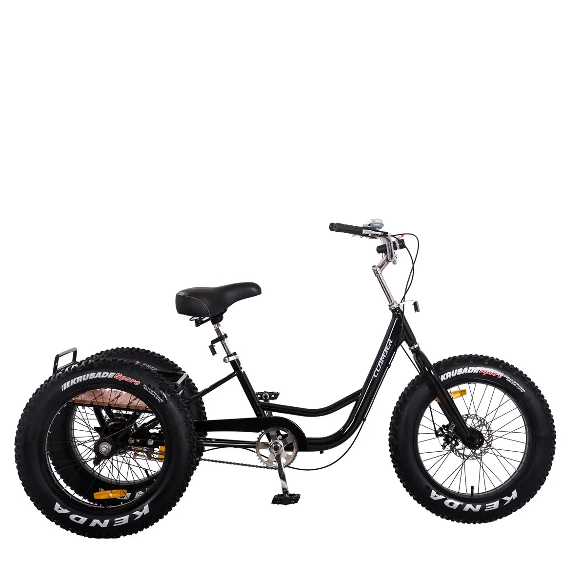 Fat tire adult tricycle 3 wheel bicycle with rear basket adult trike for sale