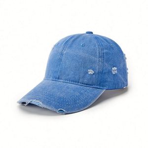 Casquette de baseball vintage déchirée avec logo personnalisé, effet vieilli et délavé, en stock, vente chaude usine - Product Image 6