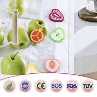 Aangepaste 5-delige fruitvormige verjaardagskaarsen Pasen schattige aardbei perzik appel taartdecoraties Niet-toxische paraffinewas transparant