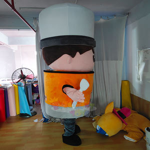 Disfraz de Mascota de Chef Personalizado OEM para Adultos, Personal de <span class=keywords><strong>Restaurante</strong></span>, Diseño de Dibujos Animados, Delantal Extraíble para Cadenas de Tiendas - Product Image 3