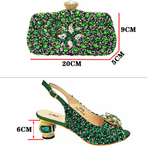 Sandales <span class=keywords><strong>Femme</strong></span> Strass Diamant 2025 <span class=keywords><strong>Chaussures</strong></span> et Sacs Italiens pour <span class=keywords><strong>Mariage</strong></span> Nigérian, Ensemble Assorti pour Soirée et Robes de Bal 2025 - Product Image 3