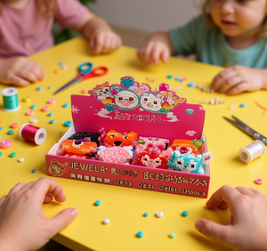 Juguetes de cuentas para hacer joyas, temática de dibujos animados LJ5506-3 para niños de 7 a 12 años, kit para hacer joyas - Product Image 2