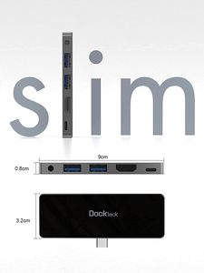 Dockteck iPad Pro <span class=keywords><strong>USB</strong></span> <span class=keywords><strong>C</strong></span> HUB 4K 60Hz <span class=keywords><strong>HDMI</strong></span> 5-in-1อะแดปเตอร์สำหรับ iPad Pro M4 M2 M1 iPad Air 6 5 13 11 3.5มม. สัญญาณเสียง100W PD <span class=keywords><strong>USB</strong></span> 3.0 - Product Image 6