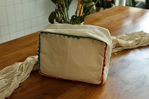 Bolsa de Mano Personalizada con Logotipo Bordado y Ribete de <span class=keywords><strong>Ric</strong></span> Rac Colorido, Bolsa de Playa de Lona Nantucket con un Neceser - Product Image 4