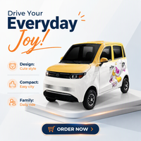 Voiture électrique à 4 roues pour adultes, mini véhicule électrique pour les trajets en ville, prix abordable avec climatisation et charge rapide