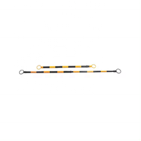 Barre de cône jaune noire de bâton de poteau de route de sécurité escamotable pliable extensible en plastique