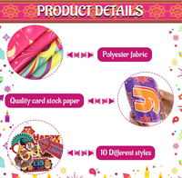 Bannière, drapeau, guirlande, enseignes de porche, ornement hindou, accessoires photo et décorations pour fête de Diwali, maison, chambre, cheminée, mur, porte et stand photo