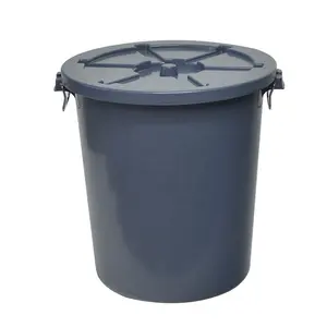 65L Bahan Plastik Melingkar Sampah Daur Ulang Indoor/Outdoor Sampah Bin