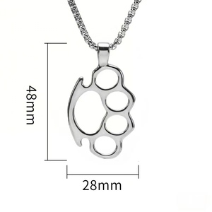 Zhongzhe Fingerabdruck-Anhänger aus Edelstahl, 18K PVD Gold, modische, mehrfarbige, wasserdichte Halskette, Geschenk-Schmuck - Product Image 2