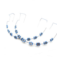 1 Paire de Fausses Bagues Dentaires, Décoration Dentaire Temporaire, Attaches Ligatures Colorées en Métal avec Fils Métalliques, Outil Dentaire Amusant
