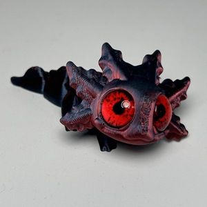 Modèle d'axolotl bébé imprimé en 3D multicolore, yeux réalistes, articulations mobiles, jouet décoratif de bureau, figurine animale de collection - Product Image 6