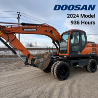 Excavatrice sur pneus d'occasion Doosan 150 de haute qualité à prix abordable – Machine d'occasion coréenne Kawasaki pour l'ingénierie et la construction