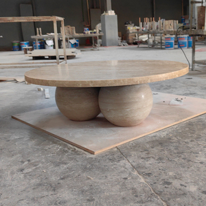 Table à manger moderne en travertin blanc Goldtop OEM/ODM pour projet hôtelier, salon romain, intérieur/extérieur, pierre naturelle - Product Image 3