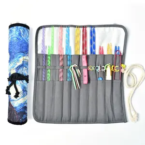 Diy Yarn Crochet Knitting Kit Crochet Set Storage Yarn Tool Accessories Bag Canvas Tote bag for Crochet Knitting Tool