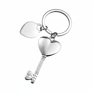Portachiavi a Forma di Cuore Lucido con Cristalli Senza Confezione - Product Image 2