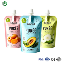 Pochettes souples personnalisées anti-fuite avec bec verseur, sacs en aluminium pour purée de fruits portable, emballages personnalisés pour aliments pour bébés