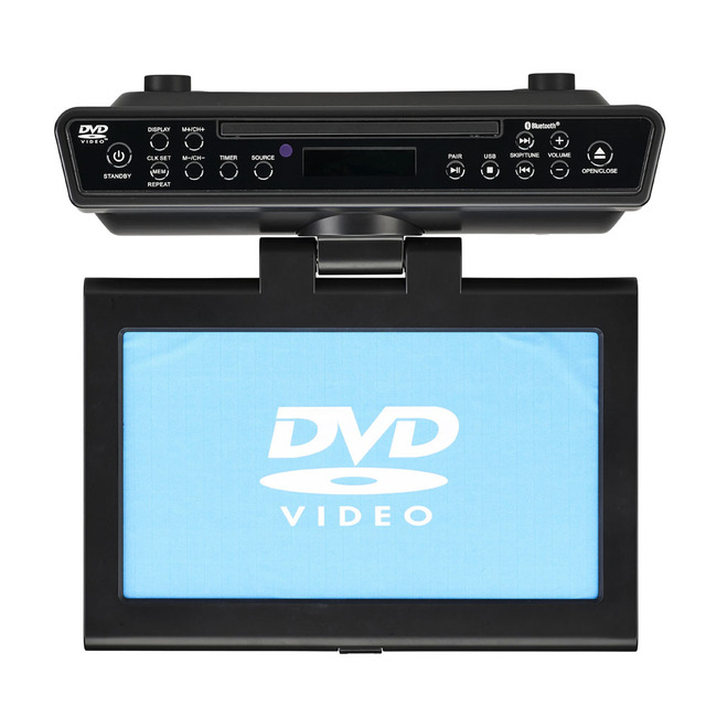 Cabinet Portable 10 Inch Swivel TFT TV DVD Player Bluetooth FM Radio Cooking Timer 2W2 Speaker /RCA Input Customizable