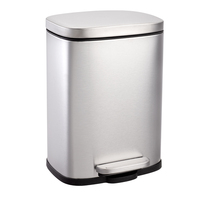 Poubelle à pédale, 13 gallons, intégrée, pour hôtel, extérieur, anti-poussière