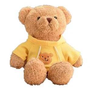 2023 Hot Selling Custom Teddy Bear With Hoodies Embroidered Funny Teddy Bear Stuffed soft plush Animal toys