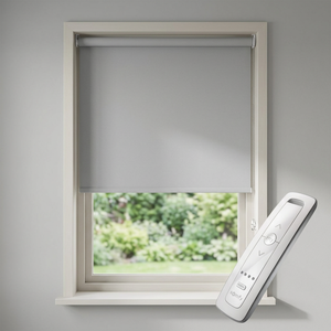 Persianas Motorizadas Integradas en Ventanas Francesas, Verticales, Modernas, de Tela Lisa, Eléctricas, con Batería y Energía Solar, Opacas, Anti-UV, Duraderas - Product Image 3