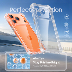 Funda de Teléfono Premium Transparente Antiamarilleo, Anticaídas, Antirrayas, Diseño de Lujo, PC+TPU, Antihuellas para iPhone 17 Pro Max 16 15 - Product Image 4