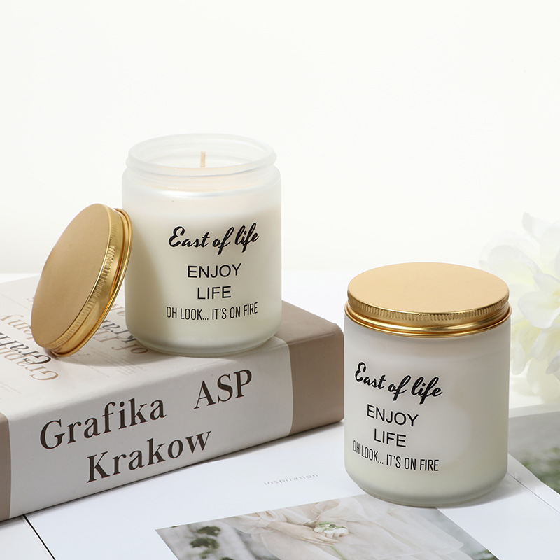 Private Label Natural Organic Soy Wax Scented Jar Candles With Strongly Fragrance
