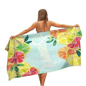 Serviette de plage personnalisée en microfibre de polyester et coton, grande taille, imprimée, séchage rapide, anti-sable, avec logo, sécurité enfant, toutes saisons - Offre Spéciale - Product Image 3