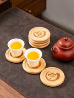 Sous-verres en bambou massif naturel, commande en gros, artisanat végétal classique chinois, pour l'assemblage de coffrets cadeaux destinés aux importateurs