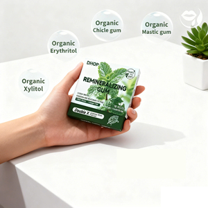 Fournisseur d'usine OEM Soins bucco-dentaires Vente en gros Ventes chaudes Gommes <span class=keywords><strong>sans</strong></span> <span class=keywords><strong>sucre</strong></span> au xylitol Gommes à mâcher <span class=keywords><strong>sans</strong></span> <span class=keywords><strong>sucre</strong></span> Reminéralisantes Saines pour les dents - Product Image 1