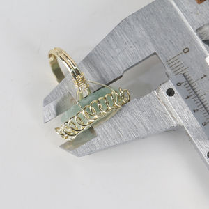 Wholesale Natural Crystal Rough Rose Quartz Handmade <b>Wire</b> Wound Ring - Product Image 3