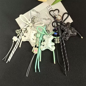Bulk Bear Leather Keychain Car Keyring Women Bag Accessories Charms for <b>Purse</b> <b>Backpack</b> Hanging Decor Chain - Product Image 1