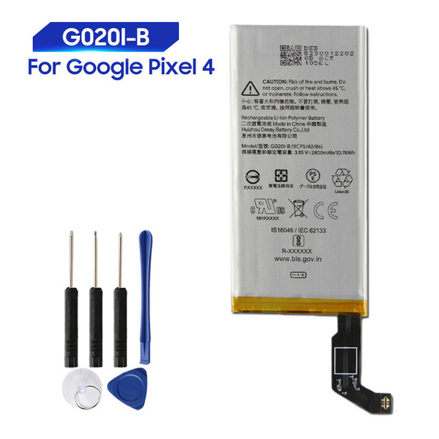 AYDOU Silver Google Pixel 4 2800mAh Rechargeable Li-ion Battery for Mobile Phone Original Quality