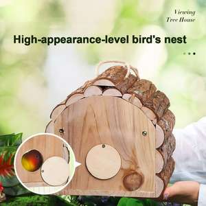 Perroquet Bluebird Colibri Jardin Maison D'oiseau En Bois Suspendu Maison Pour Animaux De Compagnie pour Dégagement Extérieur Attrayant pour Oiseaux Sauvages - Product Image 3