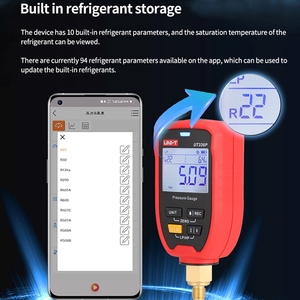 Manomètre sans fil UNI-T UT336P avec application Bluetooth, manomètre haute pression, testeur de système de climatisation et de réfrigération L46 - Product Image 4