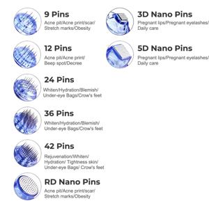 Agujas de Tatuaje Médicas Desechables de Titanio de 0.25-3.0mm, Tipo Bayoneta de Punta Larga para Arte Corporal - Modelos <span class=keywords><strong>A1</strong></span>/A6/N2/MYM/M5/M7 - Product Image 4