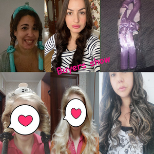 Diadema rizadora sin calor de seda, con cinta, suave para dormir, rizadores de pelo sin esfuerzo, herramientas de peinado - Product Image 2