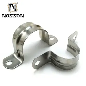 Custom factory zinc galvanized steel clamps & clips stainless steel saddle clip pipe clamp Routing Clamps