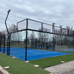Pista de Pádel Panorámica para Exteriores Equipada con Acero Galvanizado, Vidrio Templado y Césped Artificial - Product Image 2