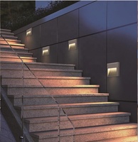 PC2002 6W Luminaire mural carré étanche à LED SMD pour escaliers extérieurs, marches, IP65, lampe murale moderne