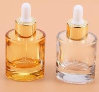 Vente en gros de flacons compte-gouttes ronds en verre givré de 30 ml et 50 ml pour soins de la peau, huiles essentielles, sérums, diffuseurs de parfum, volume 1 oz