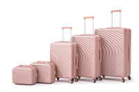 Ensemble de 5 valises de haute qualité en ABS durable, antivol, faciles à transporter, avec serrure TSA et roues pivotantes à 360 degrés, fabrication OEM