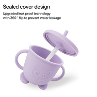 6 PCS Assiettes et Bowls Anti-BPA Non-Toxiques, Jeunes Gourmets avec Tasses Panda Durable de Grade Alimentaire, Bic et Cuillères