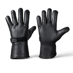 Gants de conduite en cuir de vachette noir de qualité supérieure pour hommes et femmes avec sangle de poignet réglable et chaleur hivernale confortable - Product Image 6