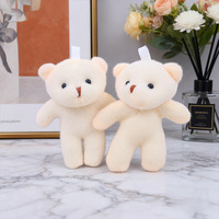 Porte-clés en peluche ours, breloque de sac, ornement ours beige, ornement en peluche, ours nu - Vente en gros