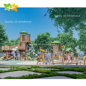 อุปกรณ์สนามเด็กเล่นกลางแจ้งโครงสร้างปีนเขาสนามเด็กเล่นกลางแจ้งบ้านต้นไม้ - Product Image 6