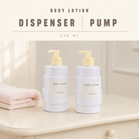 Pompe à sérum cosmétique en plastique avec fonction anti-fuite, interrupteur de rotation gauche-droite, matériau PP, fermeture à vis pour flacons de lait corporel