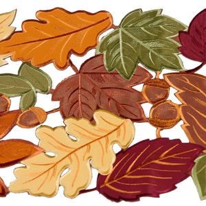 OWENIE ringraziamento decorazioni per la casa da ricamo runner da tavolo raccolto corridori da tavola di zucca e girasole - Product Image 2